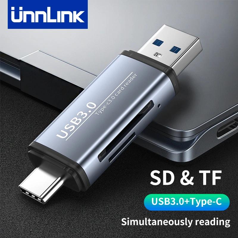 Unnlink ī , USB 3.0  USB C to SD MicroSD TF ޸ ī, Ʈ 3, PC Ʈ ׼